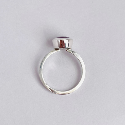 スターサファイアリング サイズ12号 シルバー950 〈送料無料〉SR-096