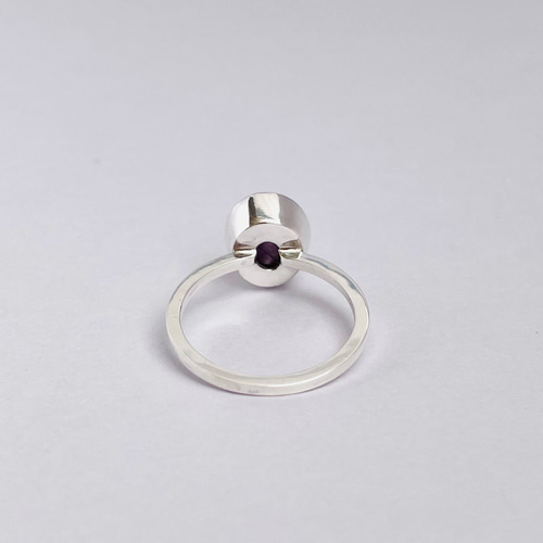 スターサファイアリング サイズ12号 シルバー950 〈送料無料〉SR-096