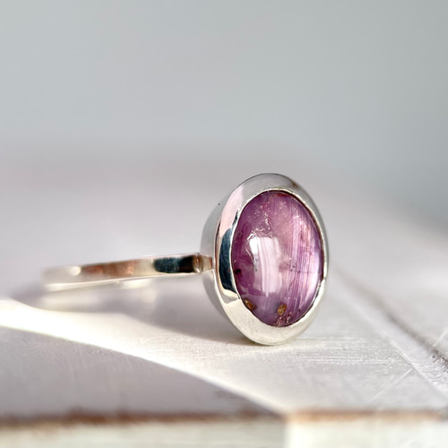 スターサファイア フォークリング シルバー 12号 kitohi スター