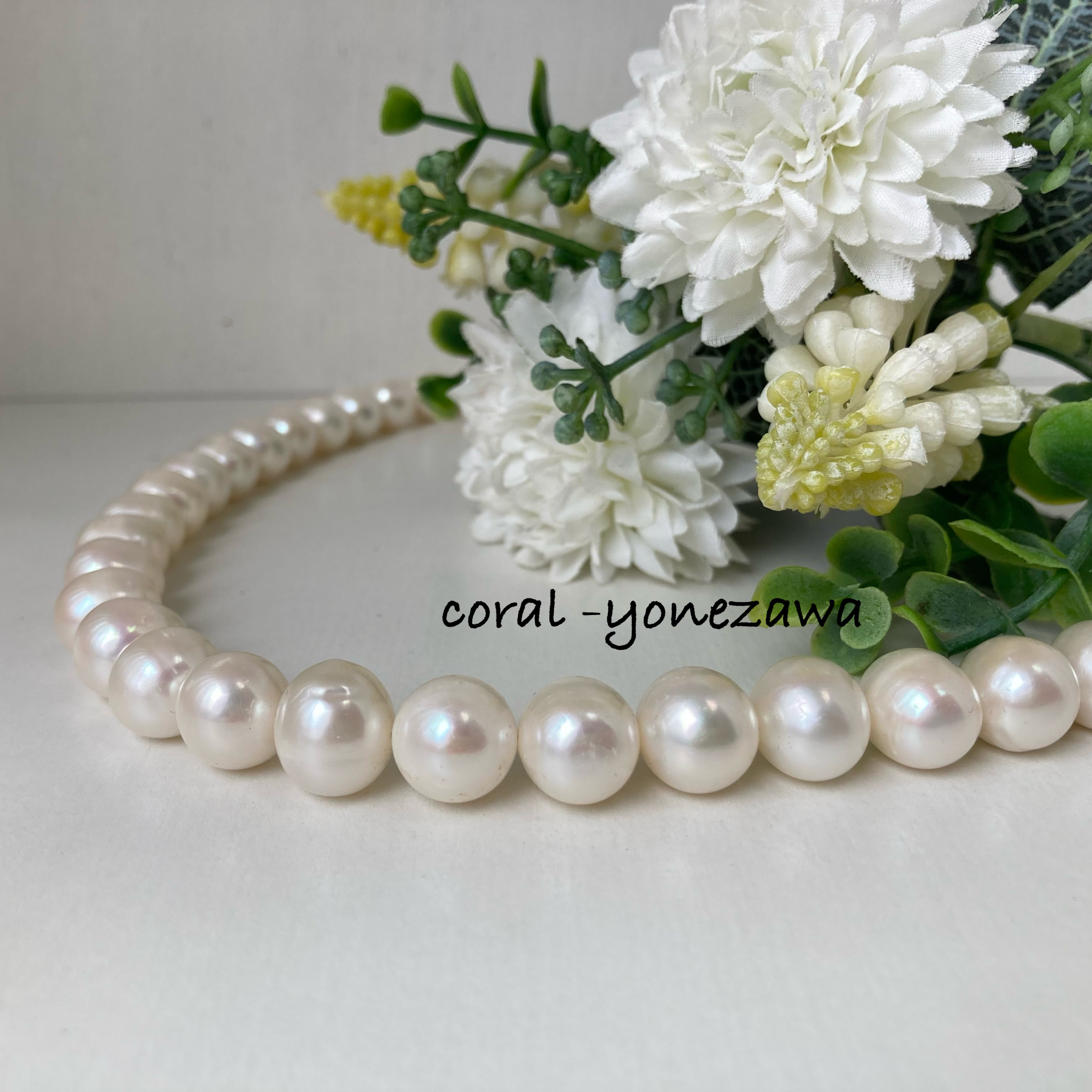 ボリューム感のある淡水パールネックレス.セレモニーにも最適♫ 17,856円