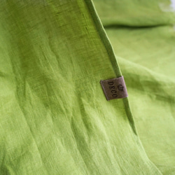 秋冬柔軟亞麻披肩 黃綠色 第6張的照片