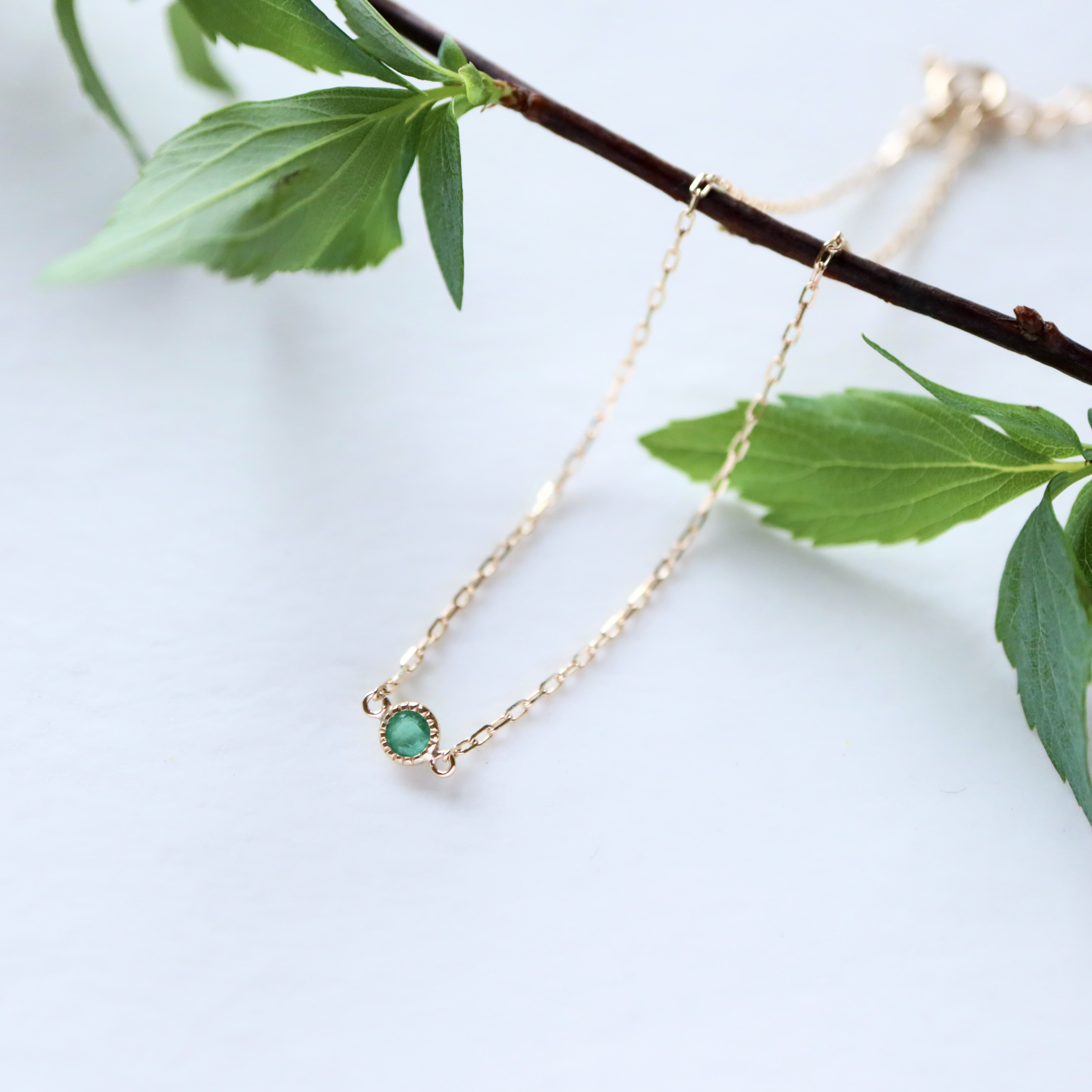 [Sot to] K10 ブレスレット（またはアンクレット） 【エメラルド】