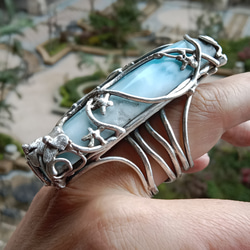 拉利瑪手工銀戒 純銀戒指 「The Wing」~ Larimar Silver Ring 第11張的照片