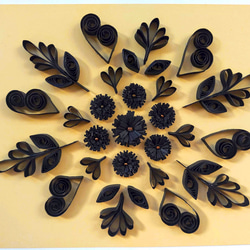 『Une Fleur Noire』Paper Quilling 1枚目の画像