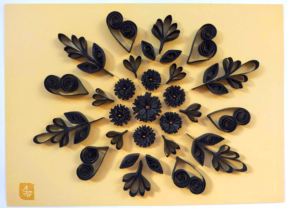 『Une Fleur Noire』Paper Quilling 1枚目の画像