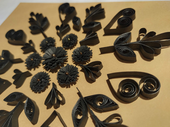『Une Fleur Noire』Paper Quilling 2枚目の画像