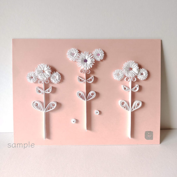 『Les Fleurs Blanches 〜rose clair〜』Paper Quilling 2枚目の画像