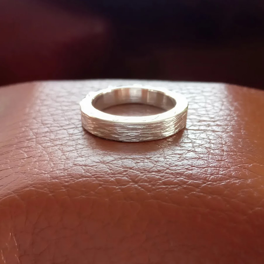 「海」リング　シルバー950　メンズ・レディースシルバーアクセサリー（トロピカルデザインシルバー）