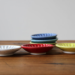 彩色しのぎ豆皿（6枚組セット） 4枚目の画像