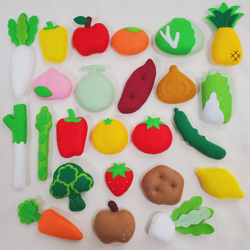 アルミラージ。フェルト 野菜 果物 おままごと フェルトままごと 選べる野菜と果物5個セット おもちゃ・人形 なちゅら