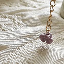 新作＊紫睡蓮の花びら　天然石アメジストの煌めくネックレス 13枚目の画像