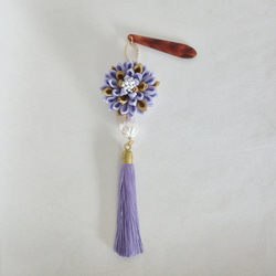 再販受付中 つまみ細工帯留め 根付け 摘まみ細工 (きなり) 再販受付中