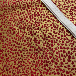 USA生地☆ロバートカフマン　"GUstav Klimt" クリムト　ゴールド赤 5枚目の画像