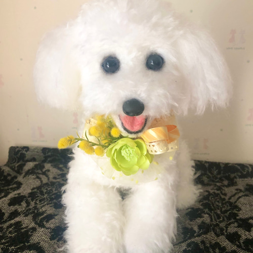 ペットあじさいチョーカー トリミングリボン 犬猫アクセサリー
