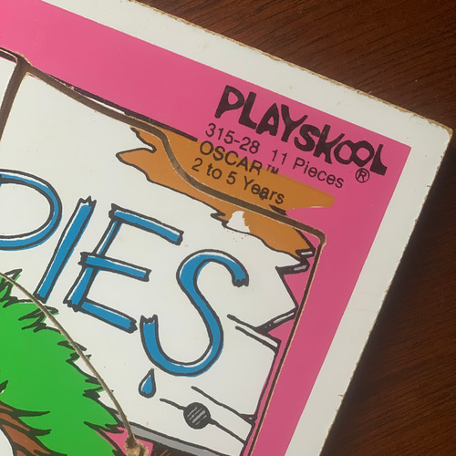 セサミストリート パズル レア★レトロ アメリカンビンテージ セサミストリート木製パズル1970年代