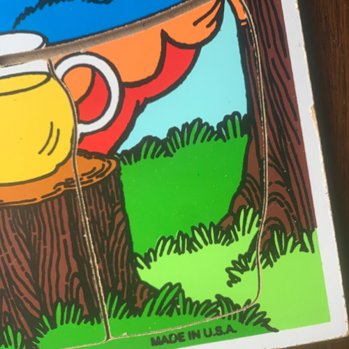 アメリカンビンテージ セサミストリート木製パズル1970年代【クッキー