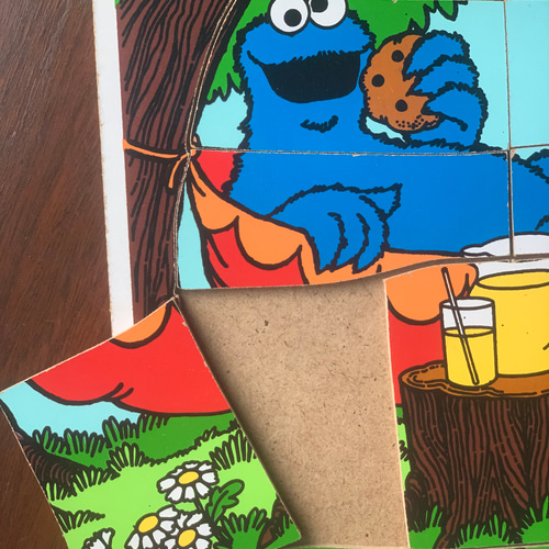 アメリカンビンテージ セサミストリート木製パズル1970年代