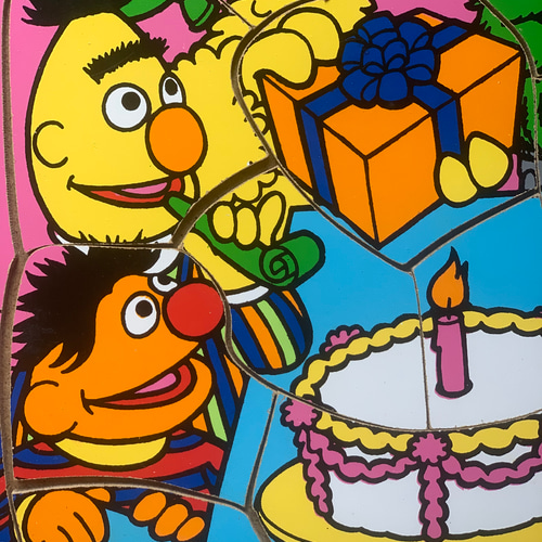 アメリカンビンテージ セサミストリート木製パズル1970年代