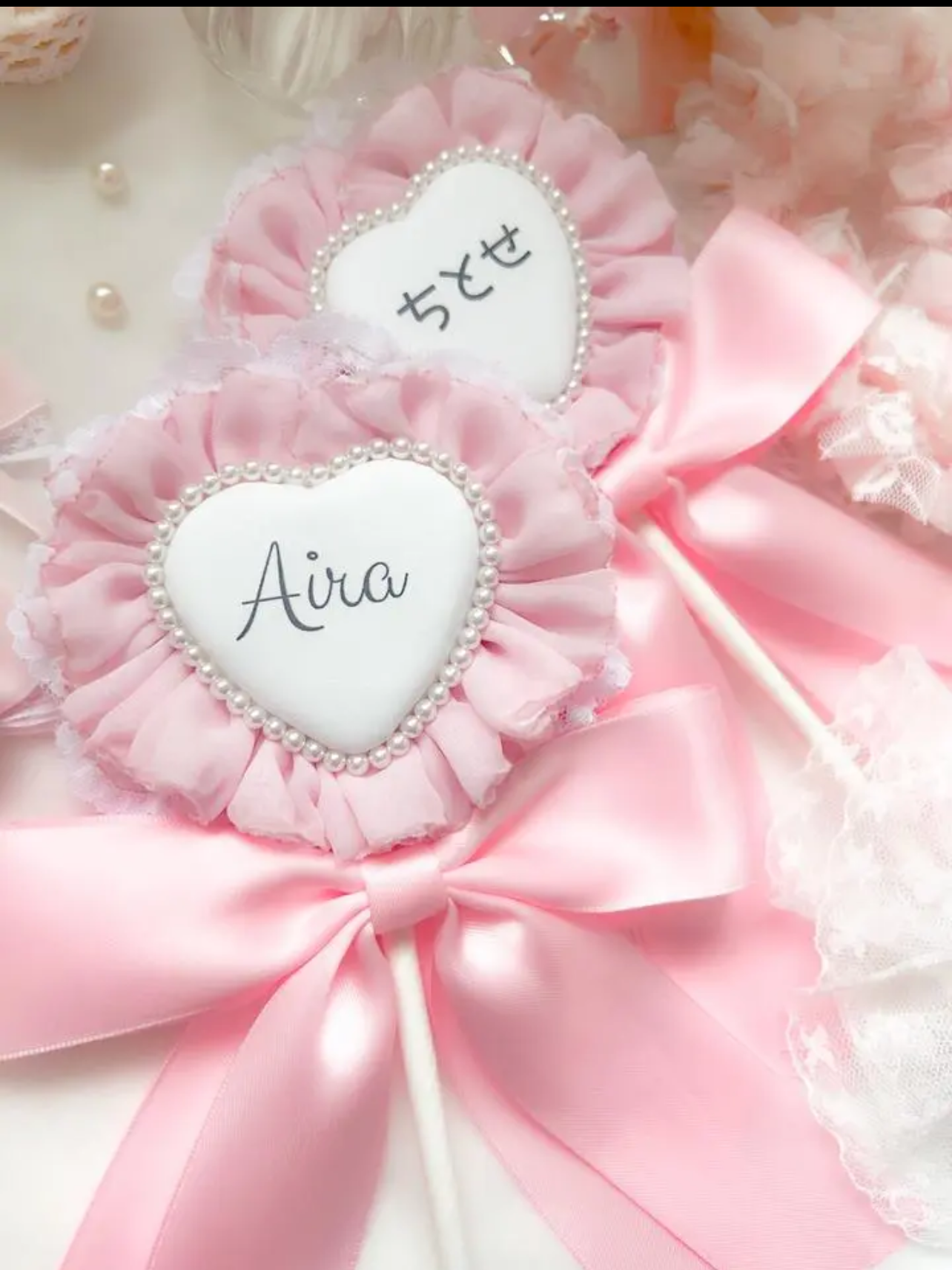 ハートお名前ステッキ(星も可) ハートお名前ステッキ(星も可) うちの子もっと可愛くなる♡】ハート型