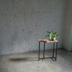 葡萄杢のニレ ディスプレイ用テーブル　コンソールテーブル 4枚目の画像