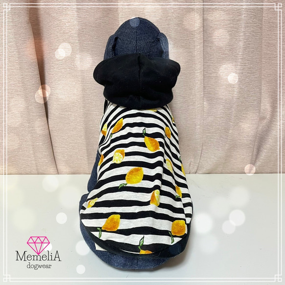 イタグレ用犬服】ボーダーレモンが可愛すぎる♡レモンタンク