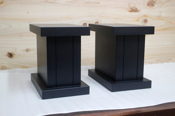 AIRPULSE A80用　木製スピーカースタンド 2個セット デスクトップスピーカースタンド マットブラック 2台1組 完成在庫品