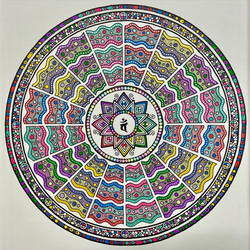 曼荼羅 絵画高さ110センチ×横71センチ 曼荼羅 絵画高さ110センチ×横71センチ