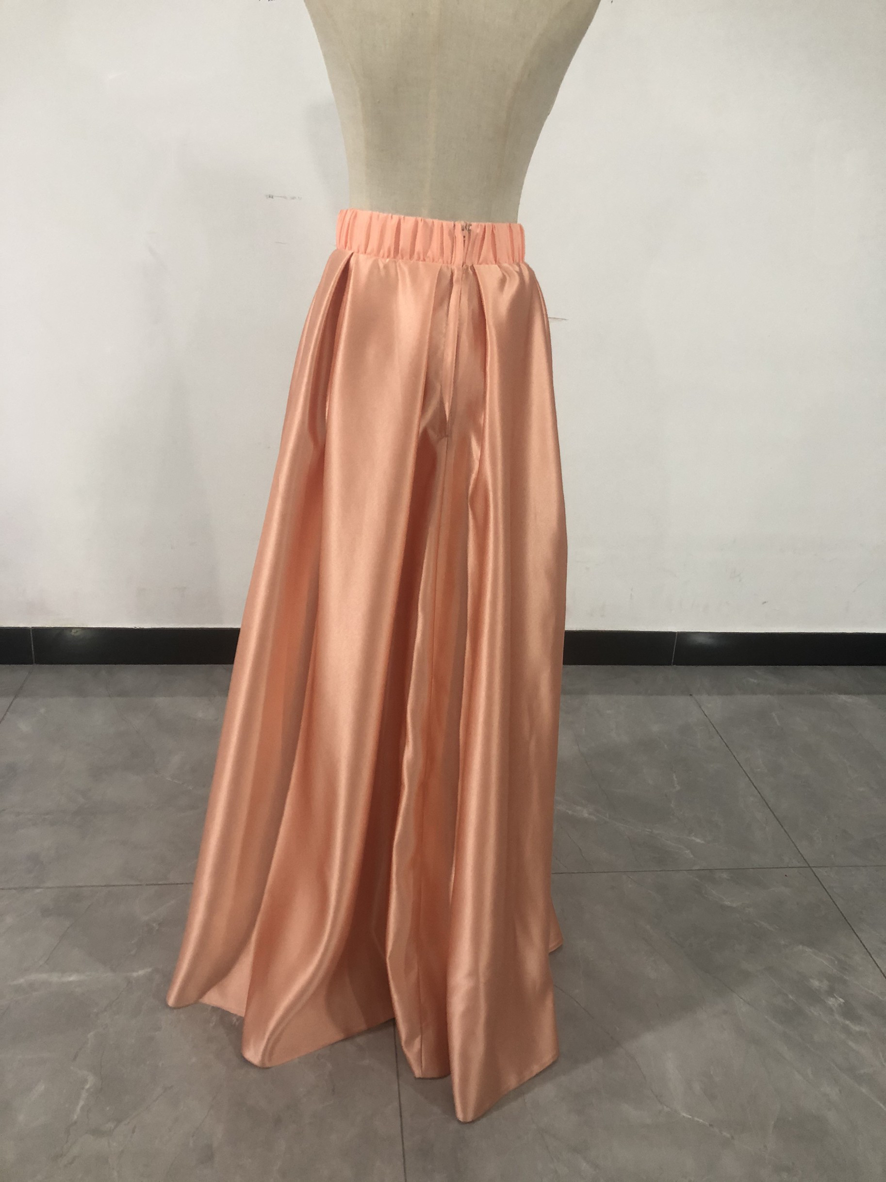 美品！オレンジ　ドレス ロング   スカート 演奏会/音楽会