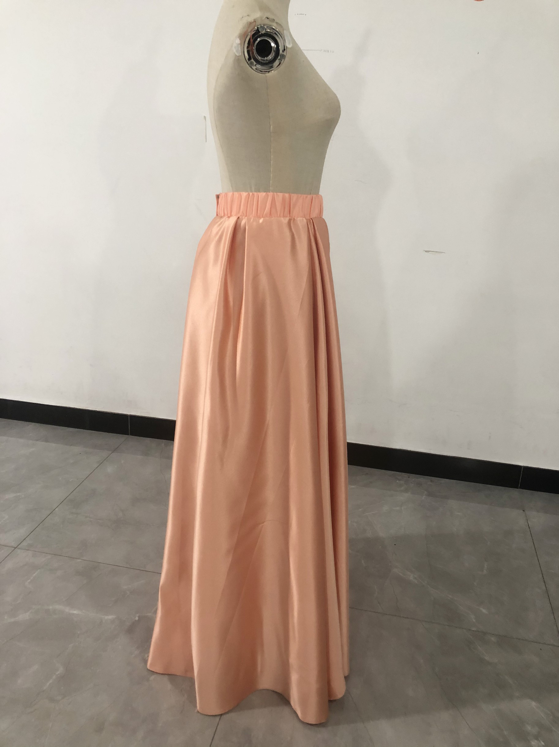 美品！オレンジ　ドレス ロング   スカート 演奏会/音楽会