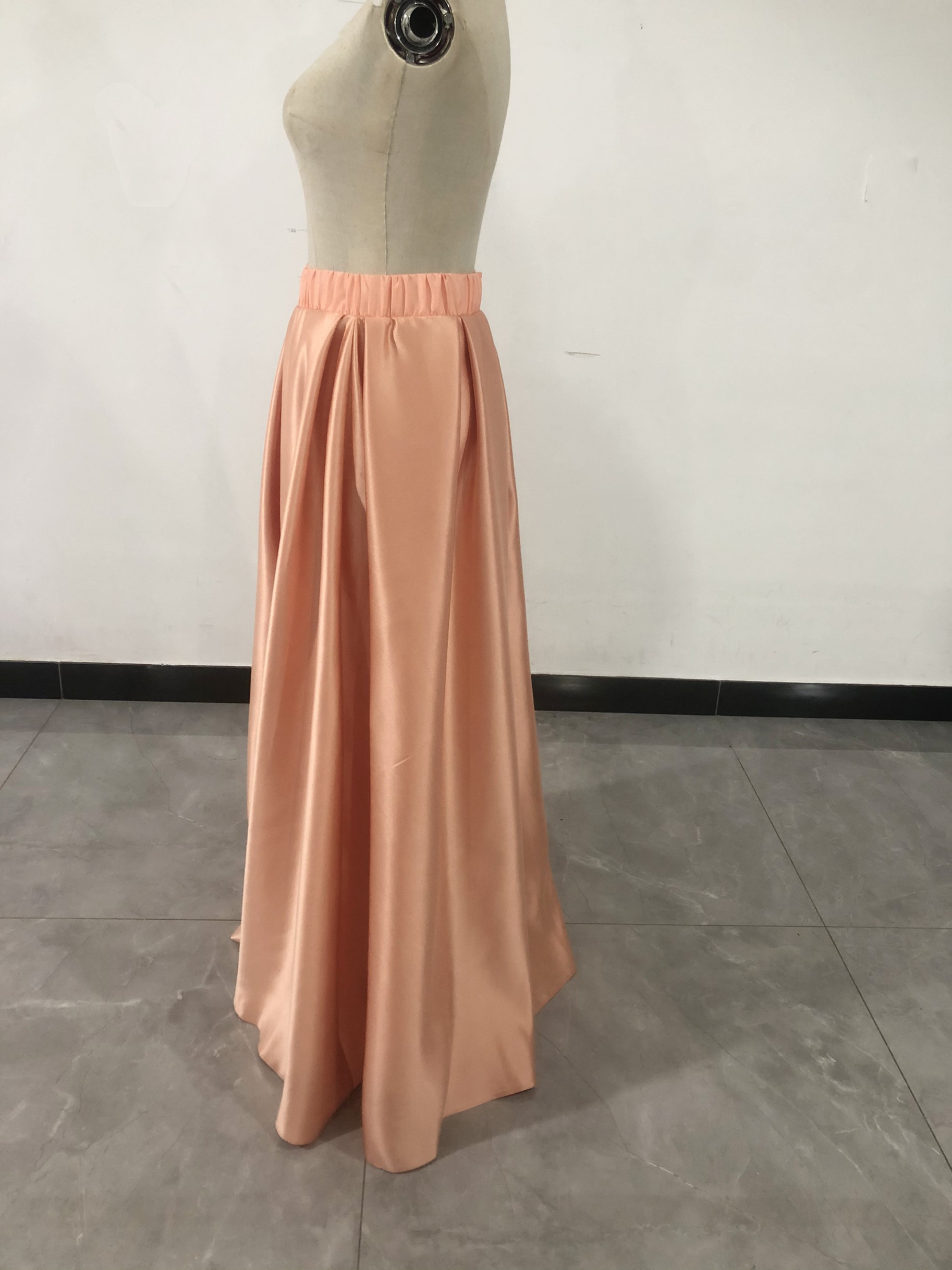 美品！オレンジ　ドレス ロング   スカート 演奏会/音楽会