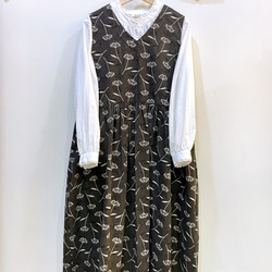 【森織海】日本印花棉日系V領背心洋裝四季款 第1張的照片