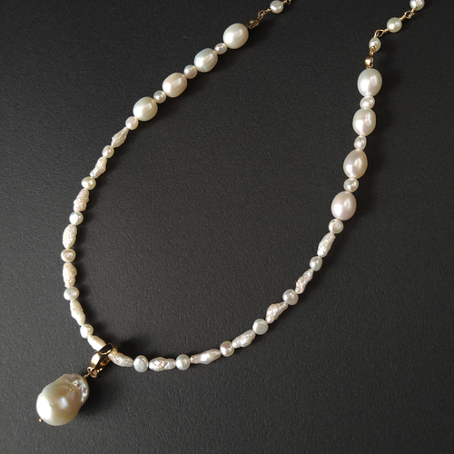 14kgfオイスターバロックパールネックレス セール中 14KGF オイスター