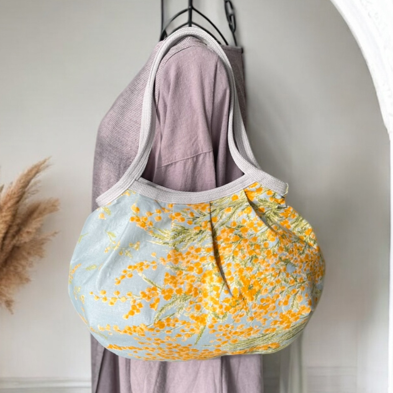 グラニーバッグ 花柄 つくろ ハンドメイド Lサイズ