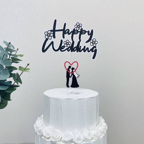 Amazon.co.jp: Mr and Mrs ケーキトッパー 花嫁と花婿のサイン