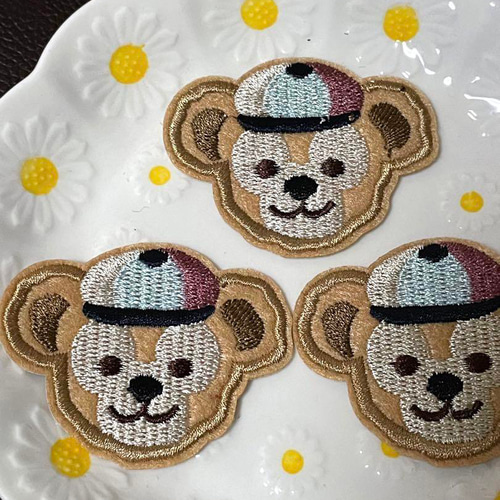 134.ダッフィー刺繍アイロンワッペン3枚セット ワッペン・アップリケ