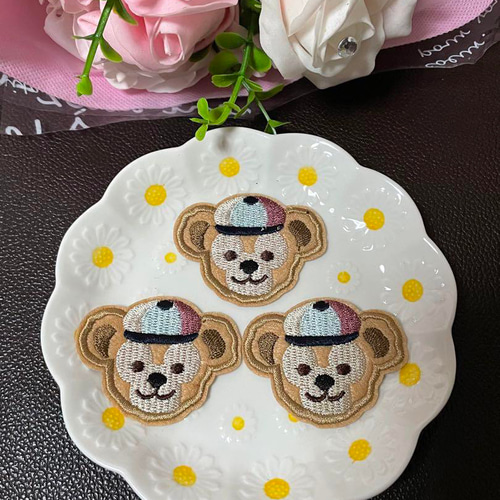 134.ダッフィー刺繍アイロンワッペン3枚セット ワッペン・アップリケ