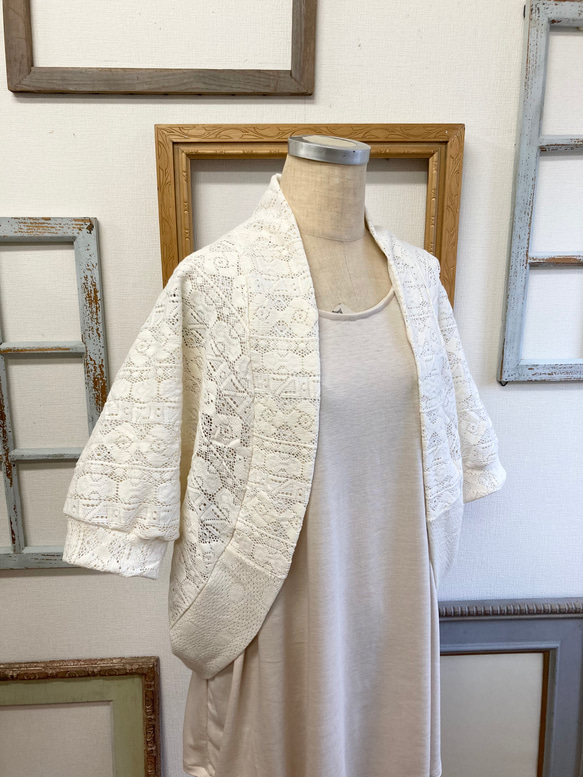 推薦正裝 ❤️ Total lace bolero (cream) Size free M ~ L 第4張的照片