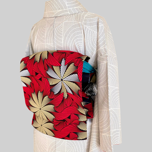 アフリカ / バティック】アフリカンプリント名古屋帯