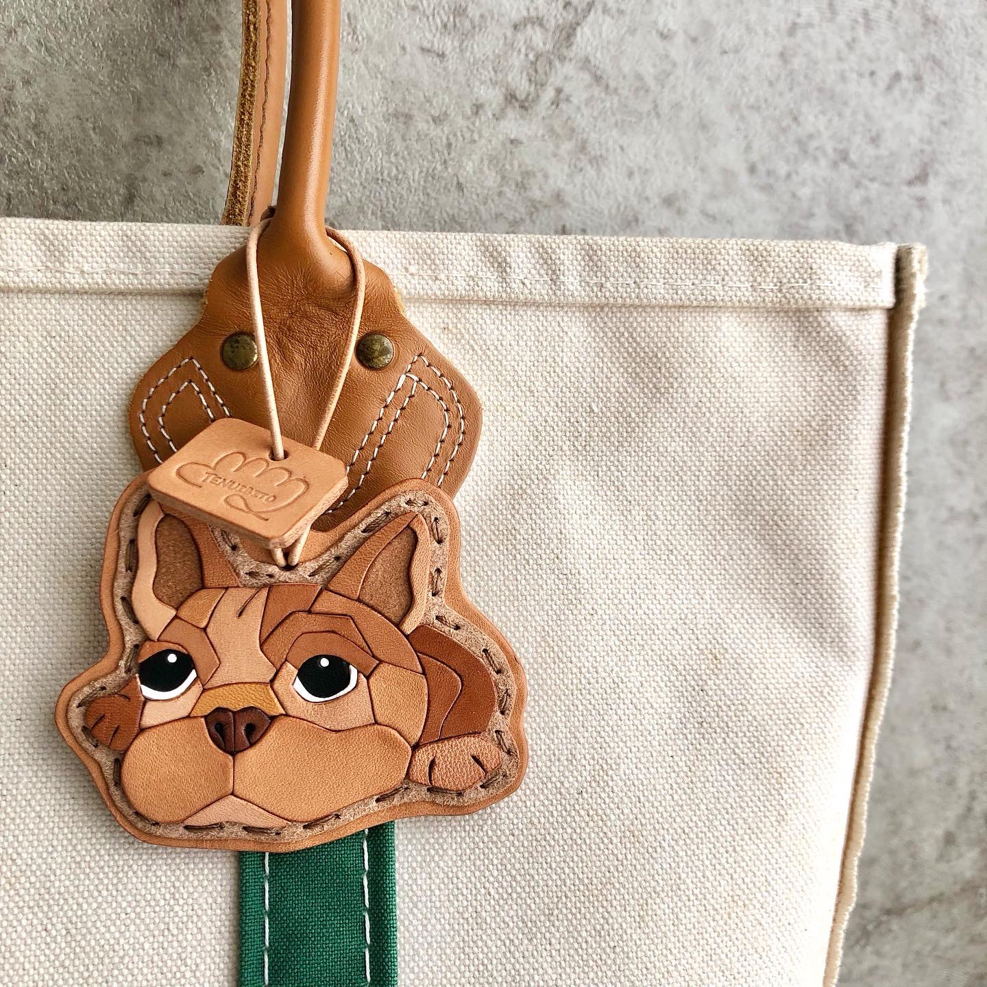 ■送料無料■ レザーバッグチャーム / French bulldog