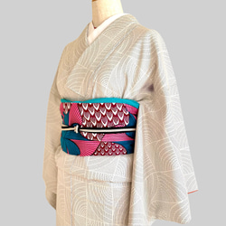 アフリカ / バティック】アフリカンプリント名古屋帯◇HANASUGATA 和装