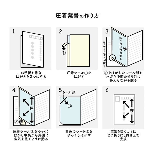 【圧着葉書】押花の栞 二つに貼り合わせてハガキ料金で送れる手紙 7枚目の画像