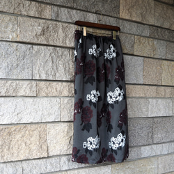 数量限定　シルクコットン　ゴブラン織り立体　お花柄柄ウェストゴム　ギャザースカート　フリー 9枚目の画像
