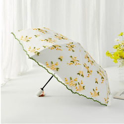 春色◆刺繍 自動開閉 晴雨兼用傘 折りたたみ傘 8骨 花 6枚目の画像