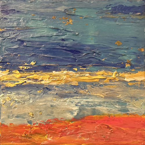 油絵 太陽と海 油絵 絵画 【太陽の海】 - メルカリ