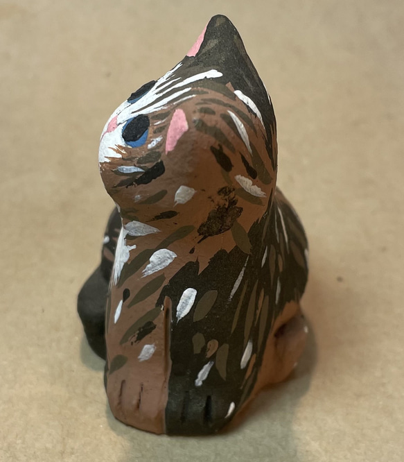 陶器で作った「サビ猫ちゃん　ミニ」 2枚目の画像