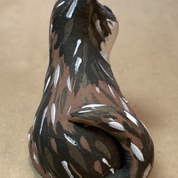 陶器で作った「サビ猫ちゃん　ミニ」 6枚目の画像