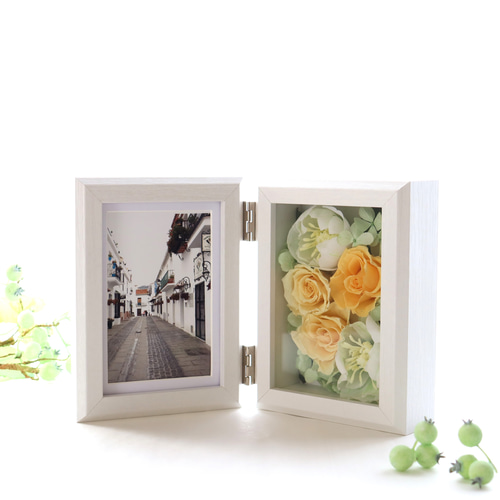 フォトフレーム  メッセージフレーム フォトフレーム 縦型 プリザーブドフラワー メッセージカード