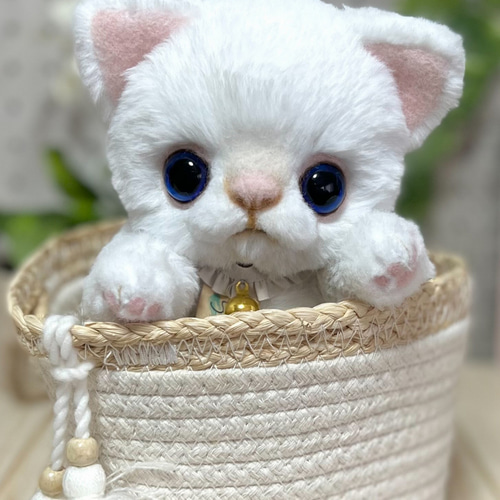 作家様　しろねこ　ぬいぐるみ　ミニチュア　テディベア　ハンドメイド 作家様 しろねこ ぬいぐるみ ミニチュア テディベア