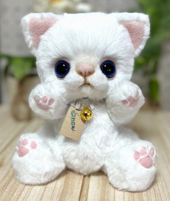 アーティストベア ベビー ネコちゃんシリーズ テディベア 白猫 アーティストベア ベビー ネコちゃんシリーズ テディベア 白猫