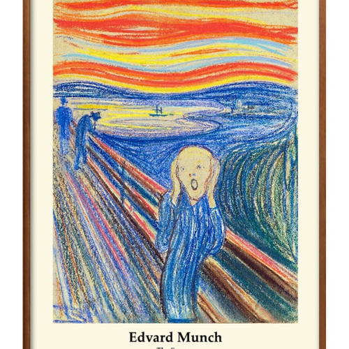 1-0622□ポスター 絵画 A3サイズ 『エドヴァルト・ムンク』 アート
